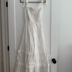 Chakeris Charleston - White Cotton Dress - Size Small
